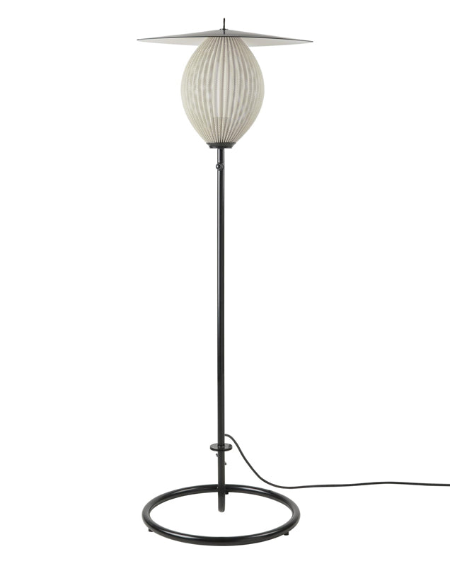 GUBI Satellite Floor Lamp - Black Semi Matte & Cream - Twenty Five Percent Discount