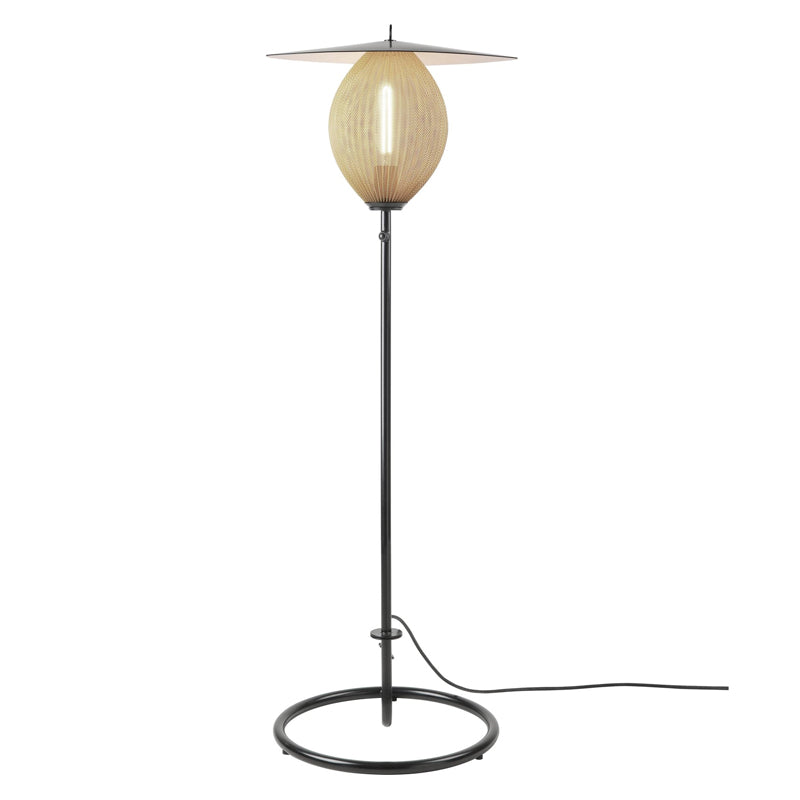 GUBI Satellite Floor Lamp - Black Semi Matte & Cream - Twenty Five Percent Discount