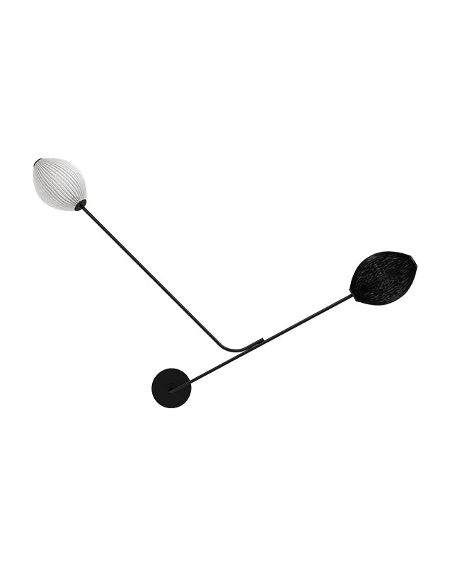 GUBI Satellite Wall Lamp - Black Semi Matte & Cream - Twenty Five Percent Discount