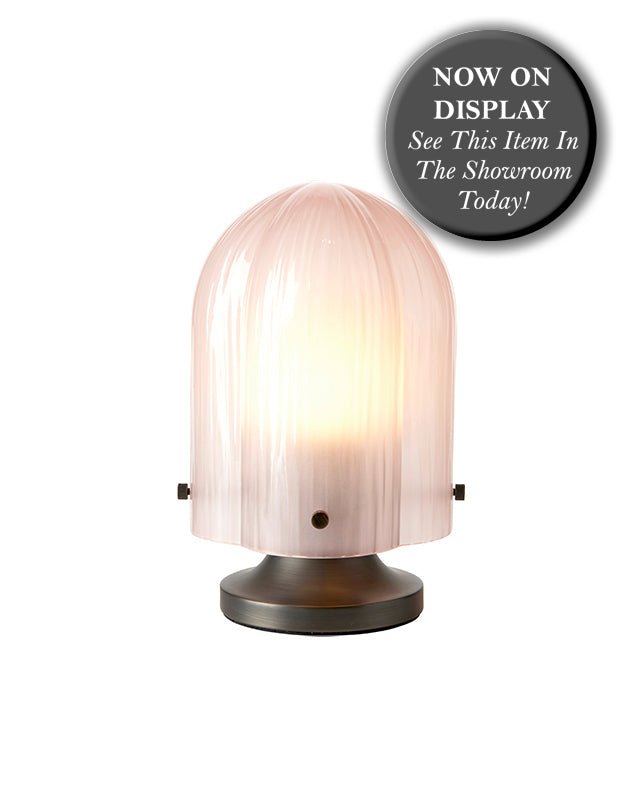 GUBI Seine Table Lamp - Coral Colour Glass Shade - Twenty Five Percent Discount