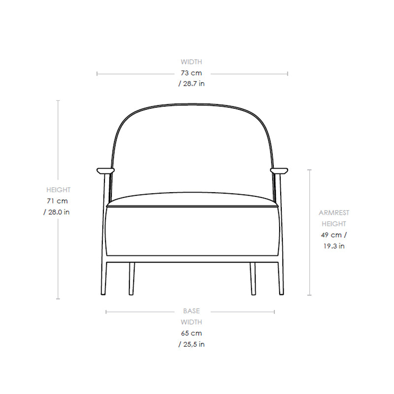 GUBI Sejour Chair - Fully Upholstered, JAB Ascendent Fabric, Brass Base - 20% Off