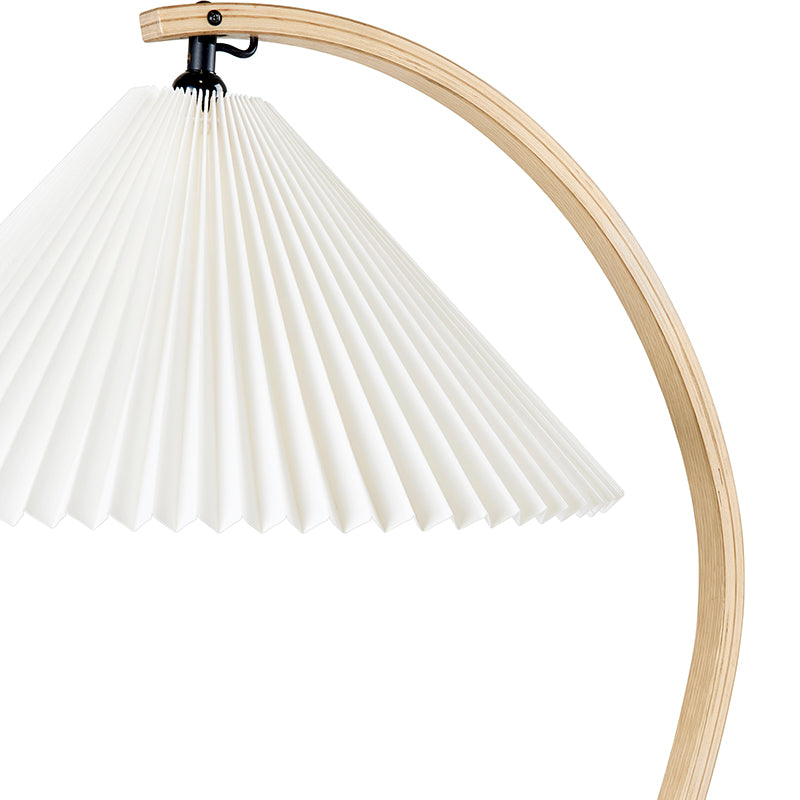GUBI Timberline Floor Lamp - Oak/Birch Wood w/White Canvas Shade - 25% Off