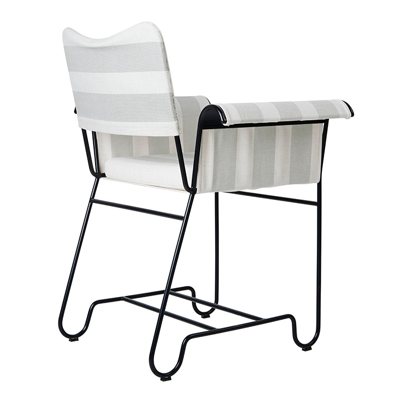 GUBI Tropique Chair - Set of 2 - OUTDOOR - Leslie Stripe, Limonta 20 Classic Black Base - Fifteen Percent Discount