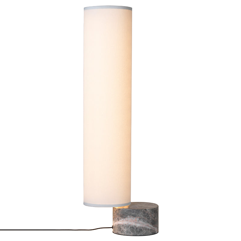 GUBI Unbound Floor Lamp - Canvas Shade & Marble Base H120cm - 25% Off