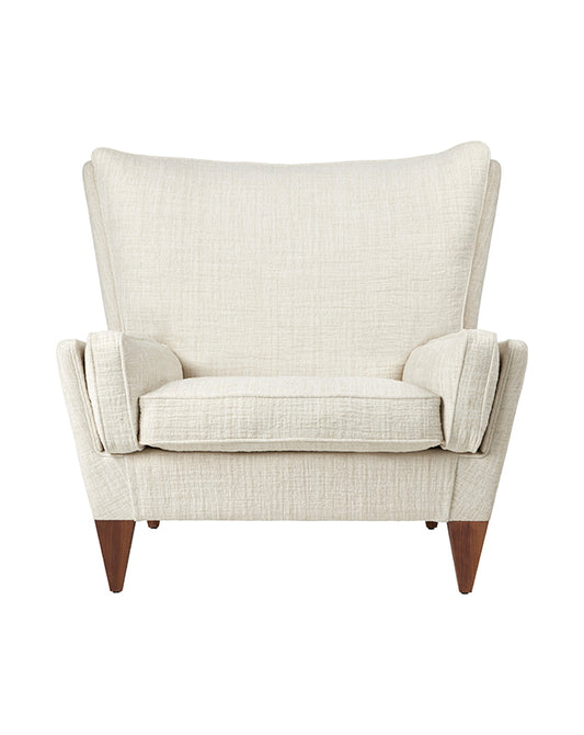 GUBI V11 Lounge Chair - Fully Upholstered, Limonta "Forli" Walnut Leg - Fifteen Percent Discount