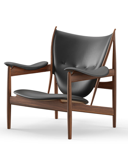 HOUSE OF FINN JUHL - "Chieftain" Lounge Chair - Sorensen Elegance Leather Black - CLEARANCE Forty Percent Discount