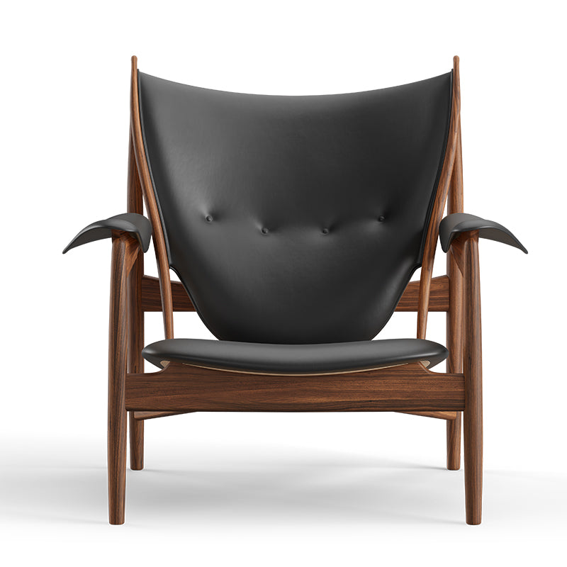 HOUSE OF FINN JUHL - "Chieftain" Lounge Chair - Sorensen Elegance Leather Black - CLEARANCE Forty Five Percent Discount