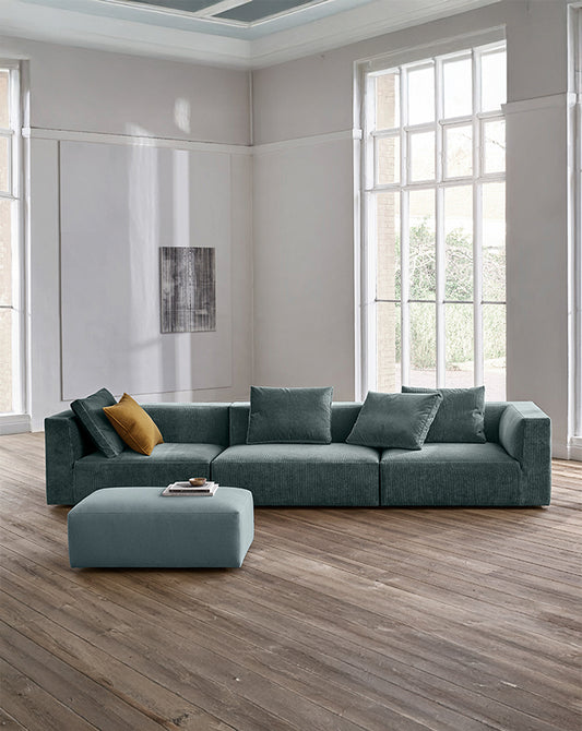 JUUL 101 Sofa - 280 x 97 CM - "Mainz" Washable Velvet Fabric - Thirty Percent Limited Time Indent Order Discount