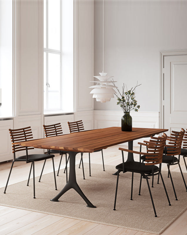 NAVER COLLECTION - GM3030 "Thor" Table 240x100 - Walnut Oiled, Black Powder Coated Aluminium Leg - 20% Off