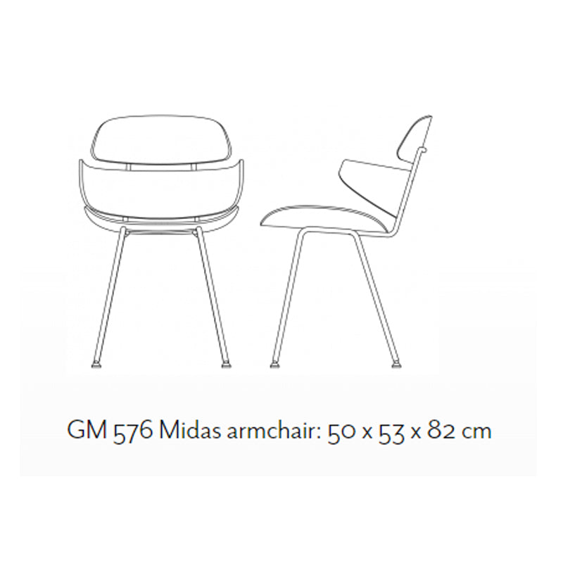 NAVER COLLECTION - Midas Chair GM576 - Oak White Oiled w/Leather Seat - Set of 4 - CLEARANCE Forty Percent Discount