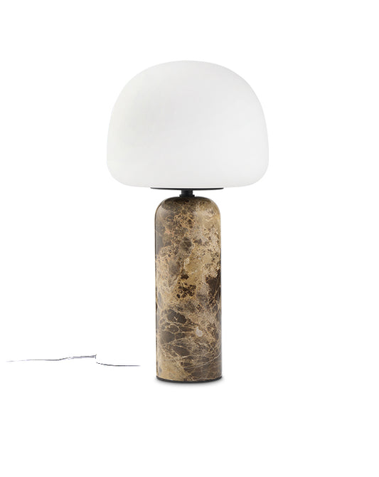 NORTHERN Kin Table Lamp 40cm - Brown Marble & Glass - Twenty Five Percent Discount