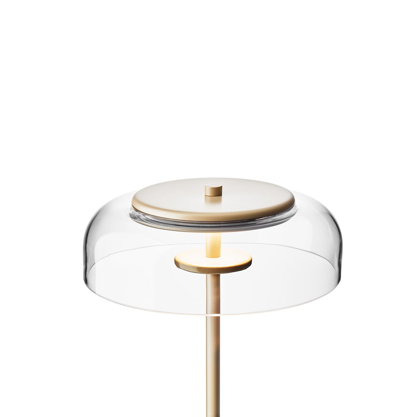 NUURA Blossi Table - Nordic Gold with Clear Glass Shade - Twenty Five Percent Discount