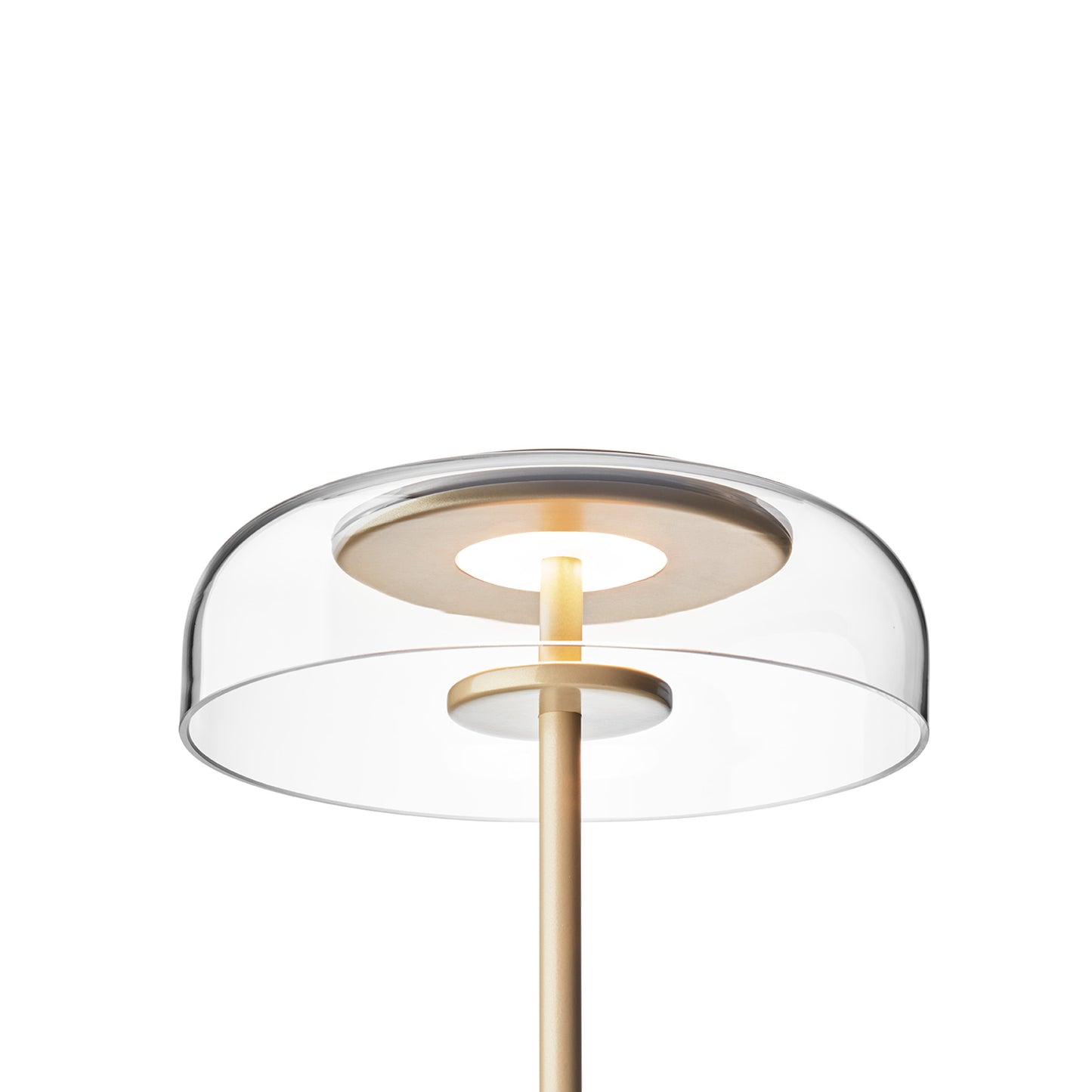 NUURA Blossi Table - Nordic Gold with Clear Glass Shade - Twenty Five Percent Discount
