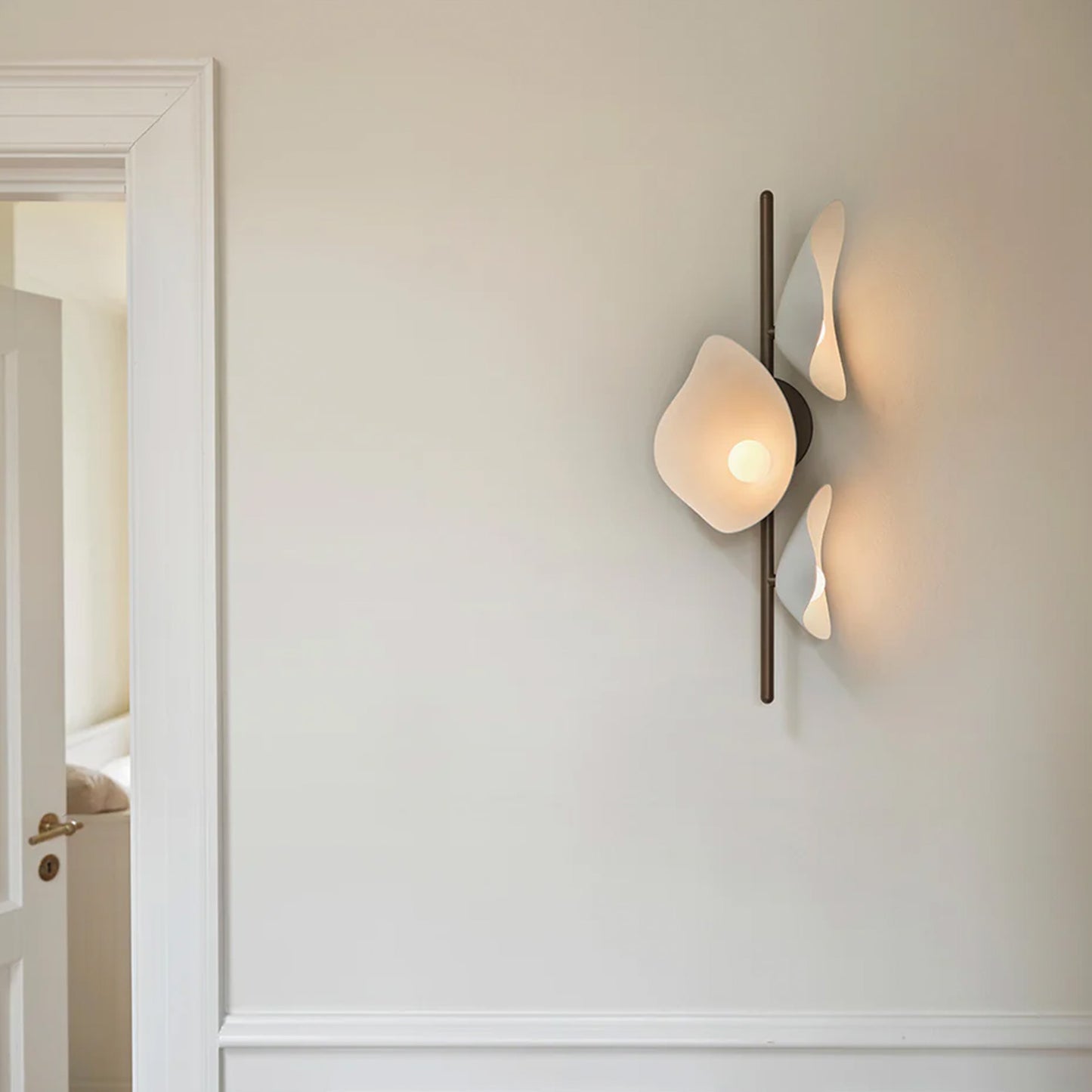 NUURA Florii 3 Wall Light - Dark Bronze with White Glass Shade - Twenty Five Percent Discount
