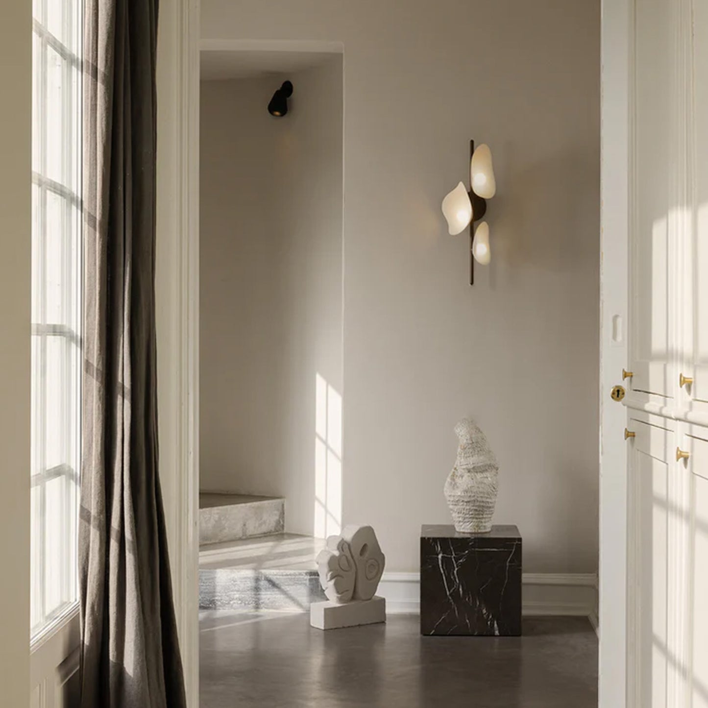 NUURA Florii 3 Wall Light - Dark Bronze with White Glass Shade - Twenty Five Percent Discount