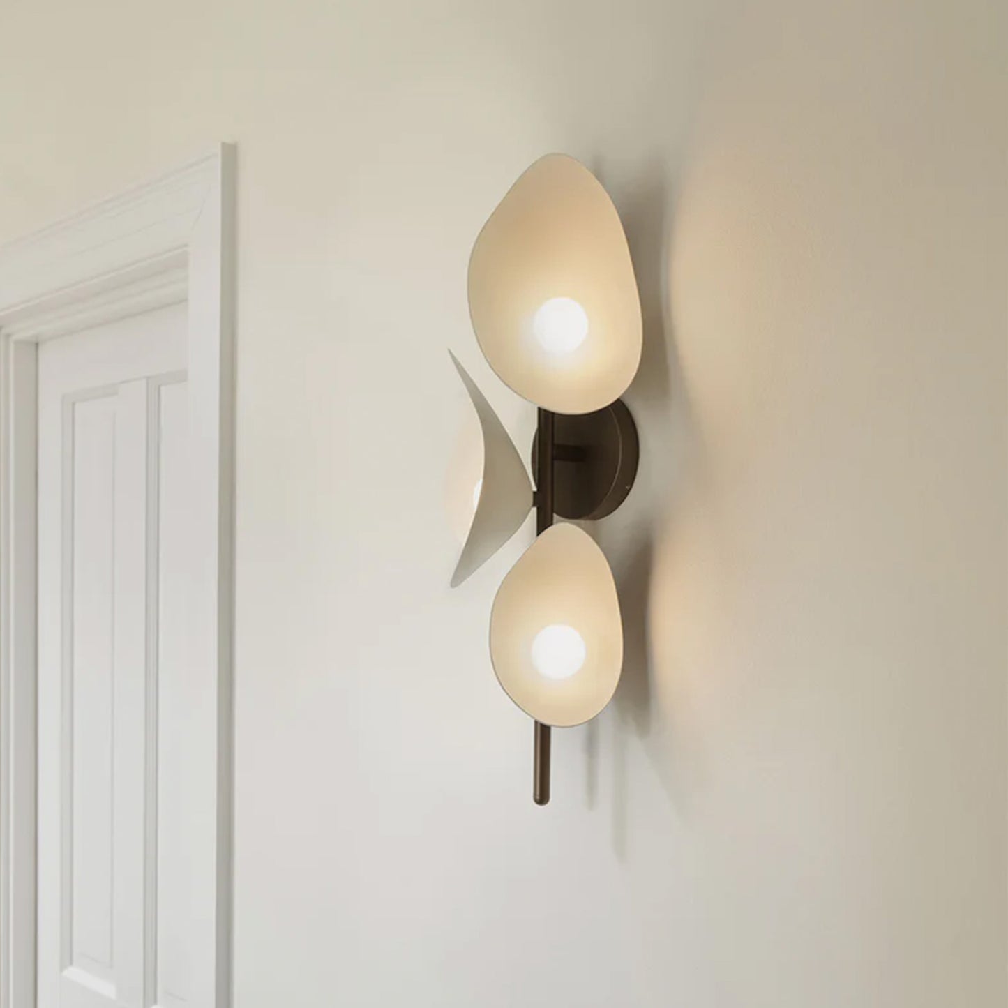 NUURA Florii 3 Wall Light - Dark Bronze with White Glass Shade - Twenty Five Percent Discount