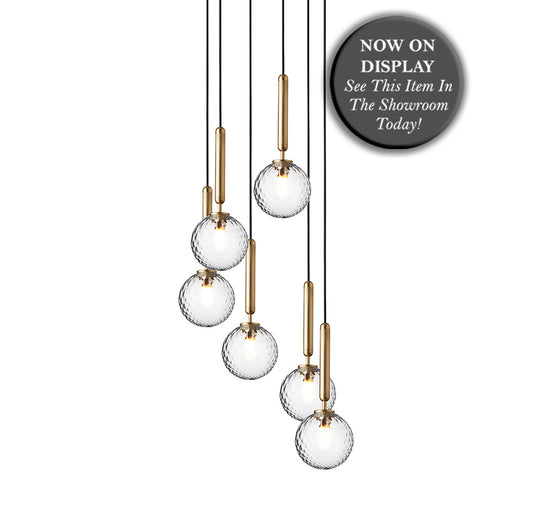 NUURA Miira 6 Brass Optic, Optic Clear Glass/Metal Brass - Twenty Five Percent Discount