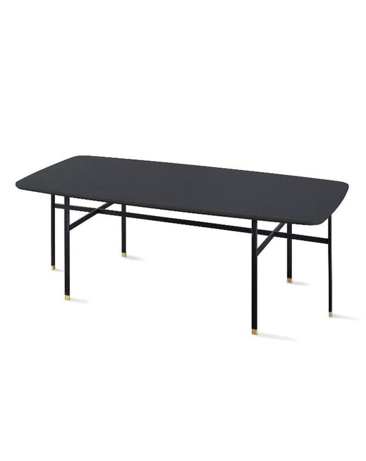 SKOVBY SM244 Coffee Table - Black Steel Leg w/Black Nano Laminate Top- Fifteen Percent Discount