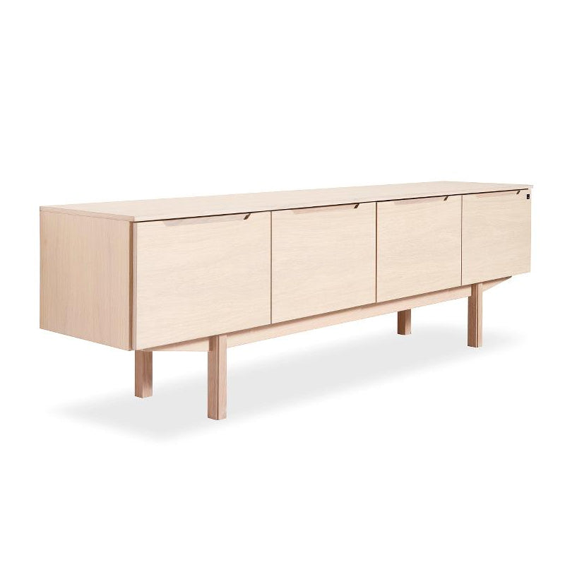 SKOVBY SM305 Lowboard / TV Cabinet - Oak White Oiled Veneer - CLEARANCE Forty Percent Discount