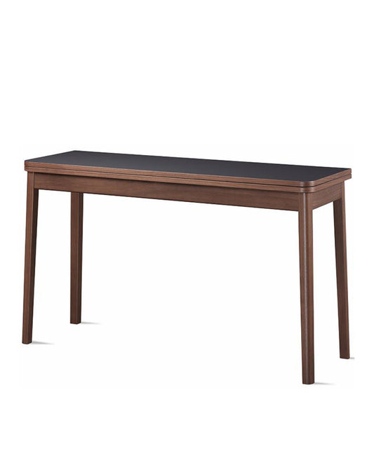 SKOVBY SM104 Multi-Console/Table/Desk - Walnut Oiled Veneer with Black Nano Laminate top - Fifteen Percent Discount