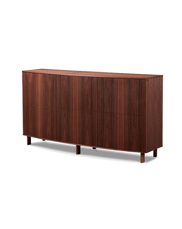 SKOVBY SM413 Curved Sideboard - Walnut Oil Natural - Fifteen Percent Discount