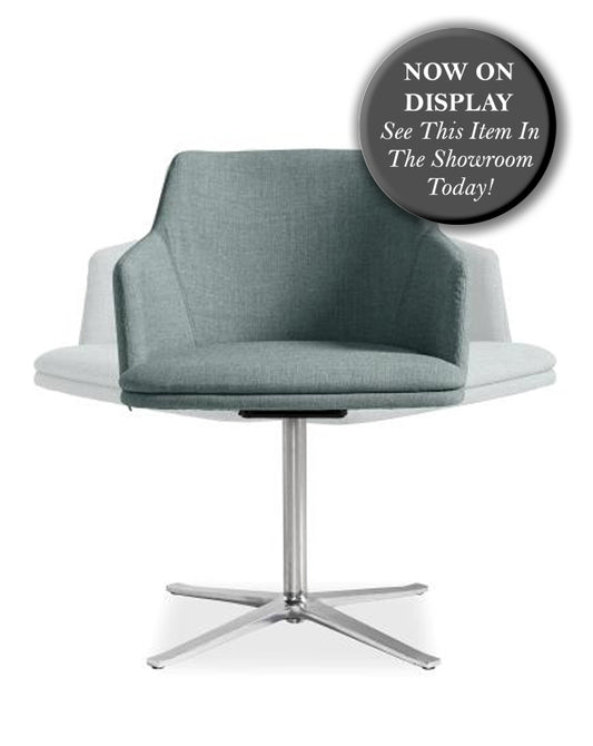 SKOVBY SM55 Swivel Chair - Aluminum Base w/Nature Leather - Fifteen Percent Discount