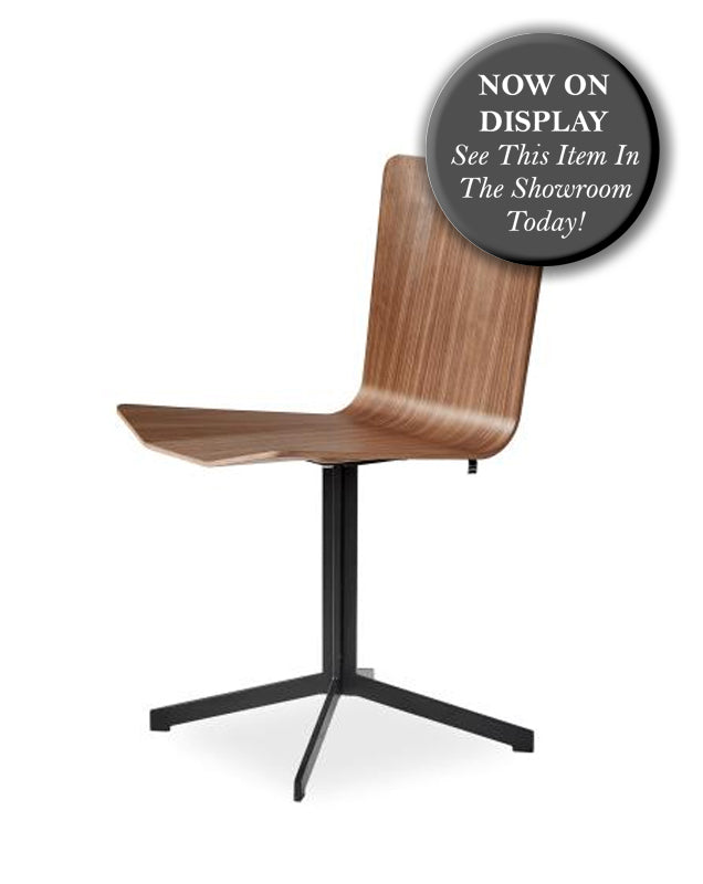 SKOVBY SM803 Chair - Walnut Oil Seat w/Black 4-Star Base - CLEARANCE Fifty Percent Discount