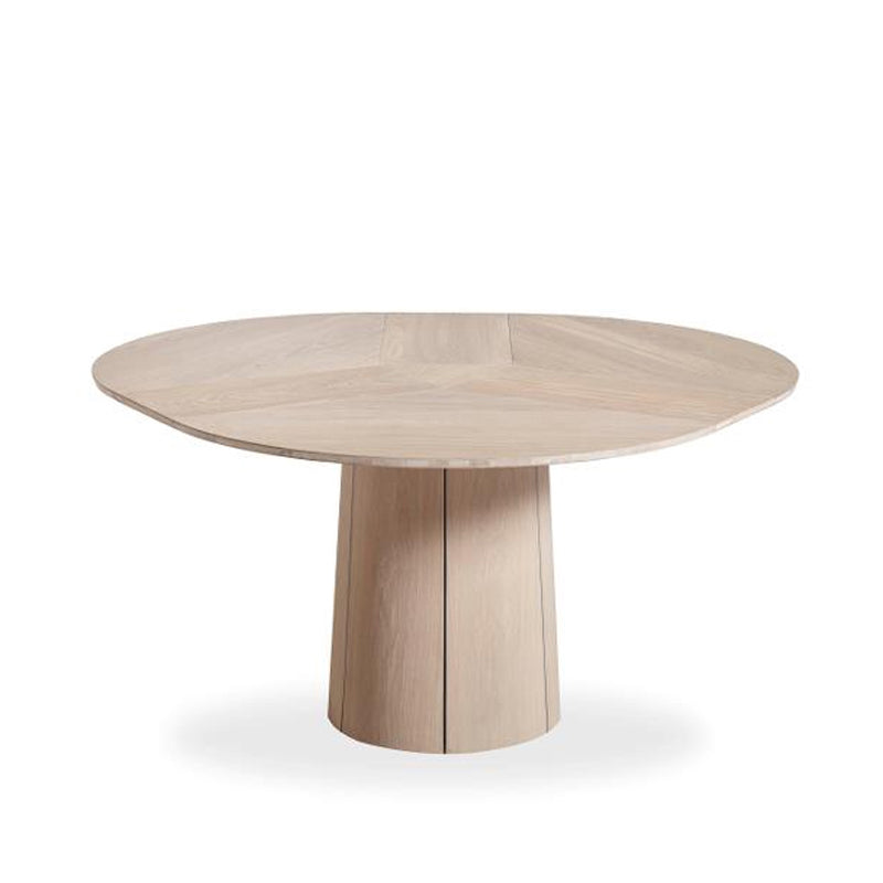 SKOVBY SM33 Extending Round Dining Table - Oak Veneer - White Oiled - CLEARANCE Thirty Percent Discount