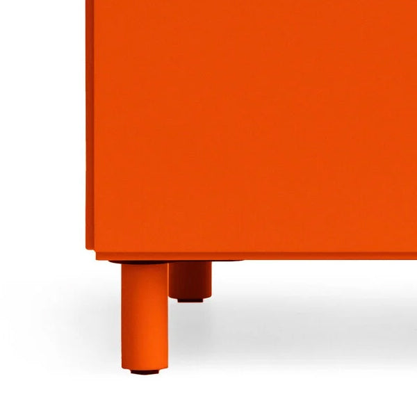 STRING Relief Tall 5 Drawer Cabinet in Orange with Legs