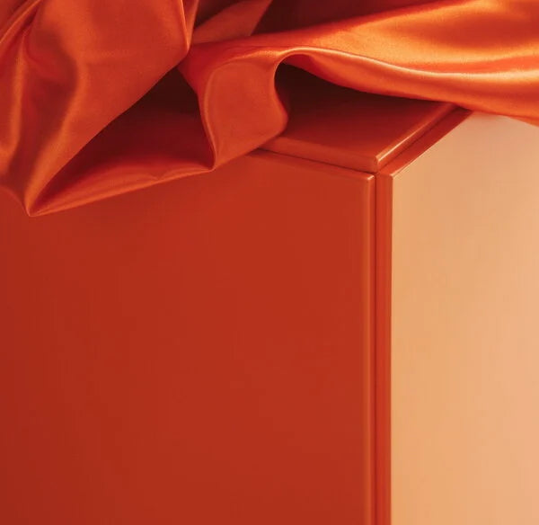STRING Relief Tall 5 Drawer Cabinet in Orange with Legs