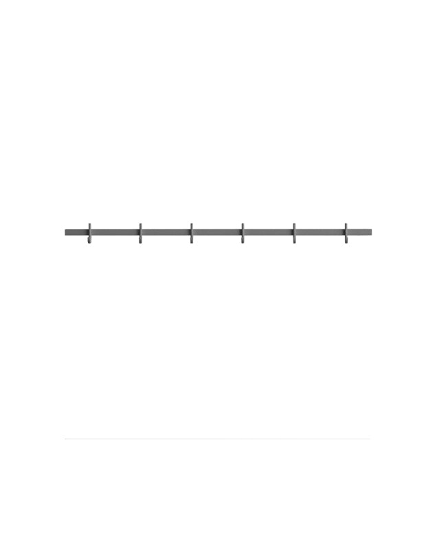 STRING Relief 6 Hook Rail - Grey – Danish Design