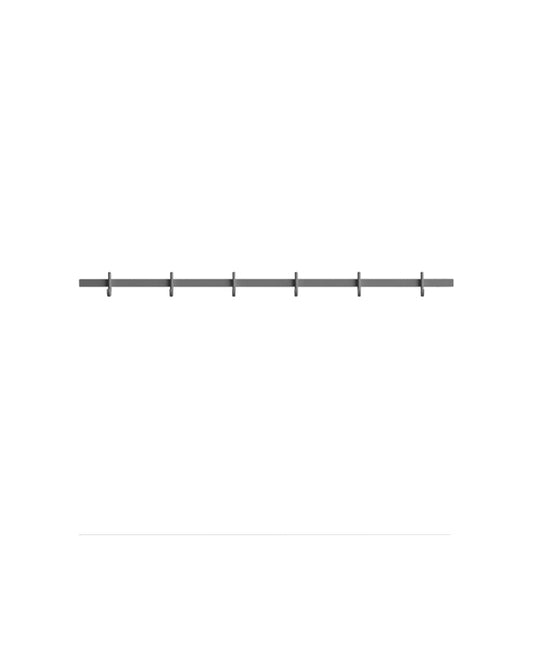 STRING Relief 6 Hook Rail - Grey
