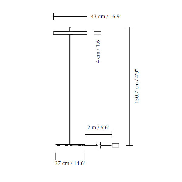 UMAGE Asteria Floor Lamp - Anthracite - CLEARANCE Thirty Percent Discount