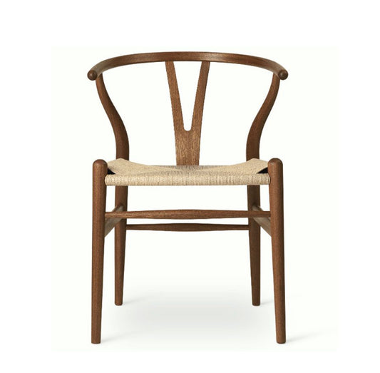 CARL HANSEN & SØNS - CH24 Wishbone Chair - Mahogany Oiled - Natural Seat - Set of 2