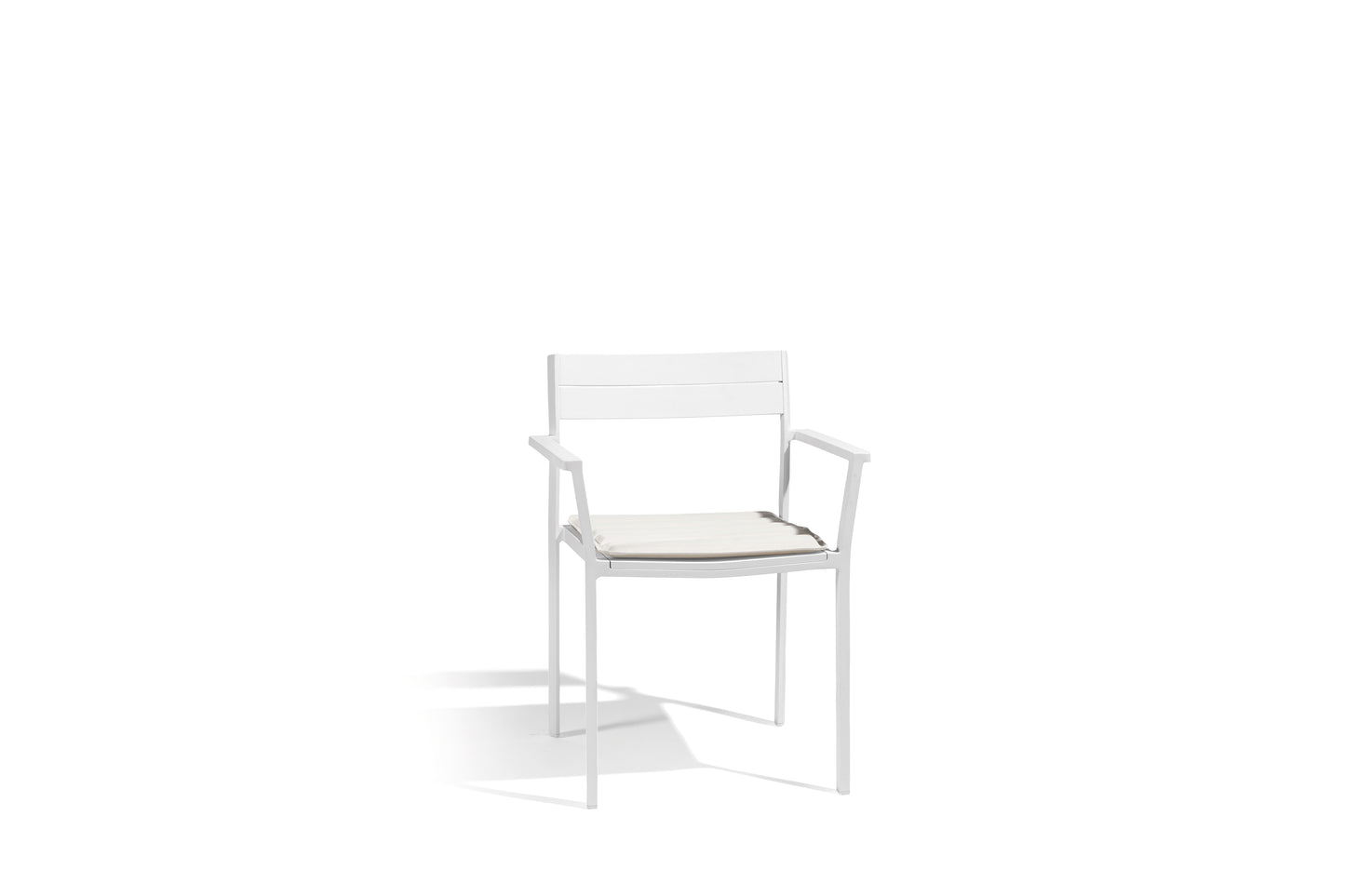 DIPHANO - Set of 4 - Metris Dining Arm Chair - White - CLEARANCE Fifty Percent Discount
