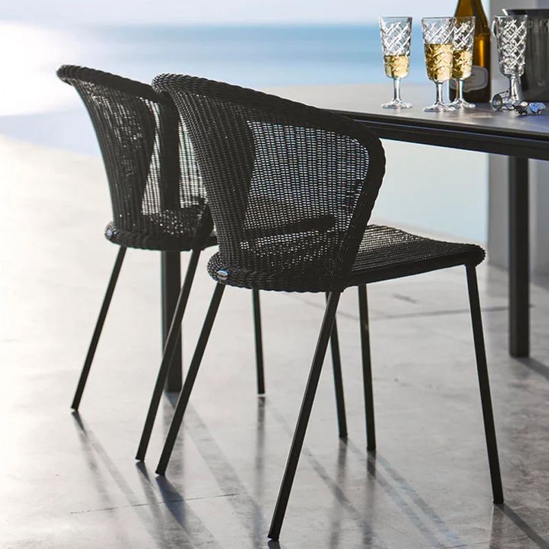 CANE-LINE Lean Dining Chair - Black - Set of 4pc - 30% OFF