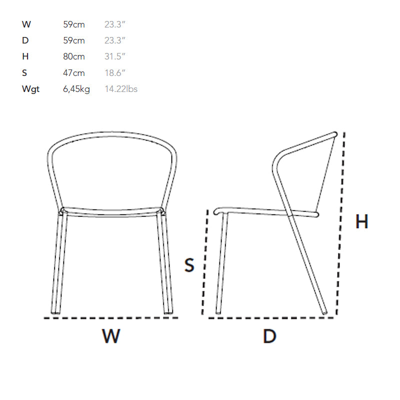 CANE-LINE Lean Dining Chair - Set of 4pc - Black - CLEARANCE Fifty Percent Discount