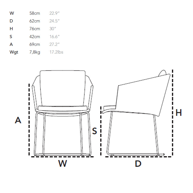 CANE-LINE Moments Chair - Grey w/Light Grey Cushion - Set of 2pc - CLEARANCE Fifty Percent Discount