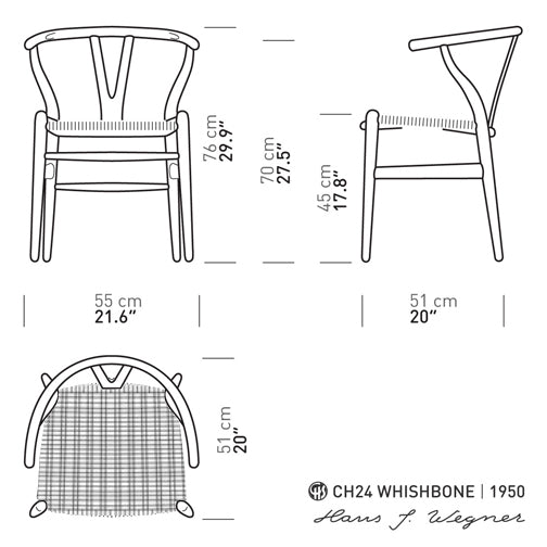 CARL HANSEN & SØNS - CH24 Wishbone Chair - Set of 6 "Birthday Edition" 2023 - FSC-Certified Oak with Double Woven Paper Cord