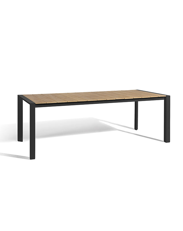 DIPHANO Alexa Extending Dining Table - Teak & Lava - 220/280x96cm - 30% Off