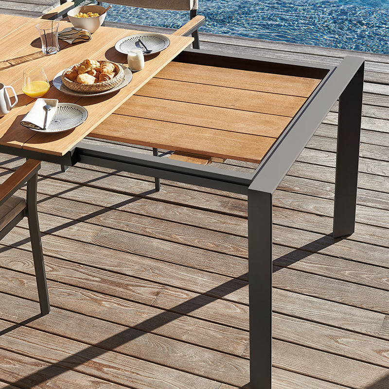DIPHANO Alexa Extending Dining Table - Teak & Lava - 220/280x96cm - 30% Off