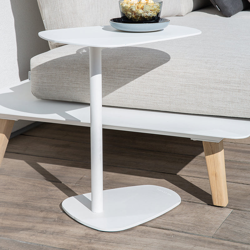 DIPHANO Easy Fit Ellips Laptop/Side Table - White - CLEARANCE Fifty Percent Discount