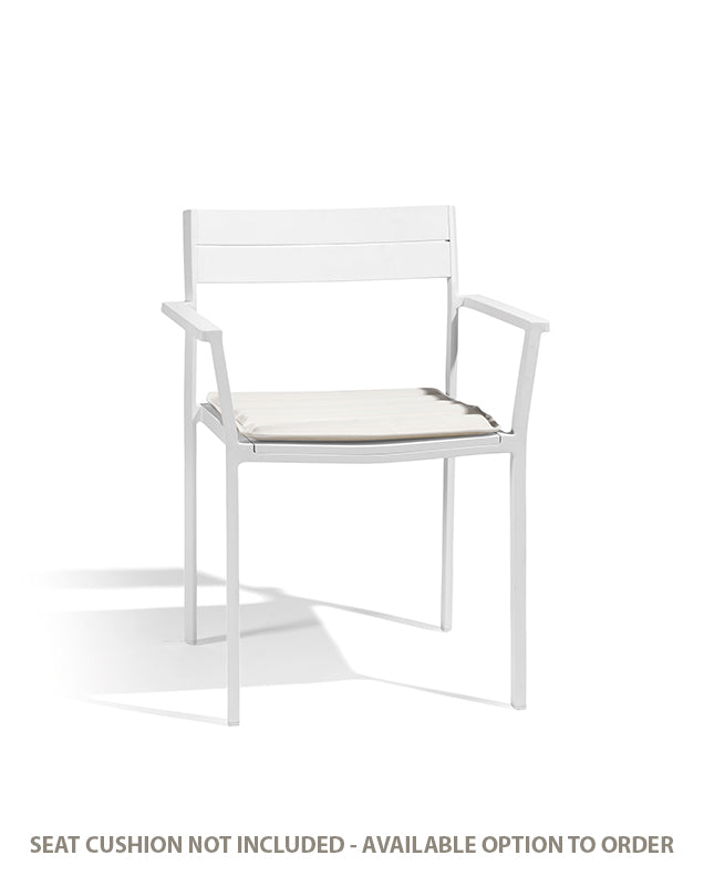DIPHANO Metris Dining Arm Chair - White - Set of 4 - 30% Off
