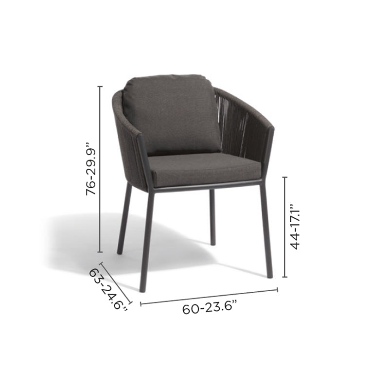 DIPHANO Omer Dining Arm Chair - Lava - 20% Off