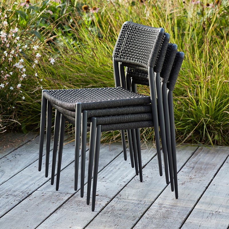 DIPHANO - Set of 6 - Ray Dining Side Chair - Lava with Graphite - CLEARANCE Fifty Percent Discount
