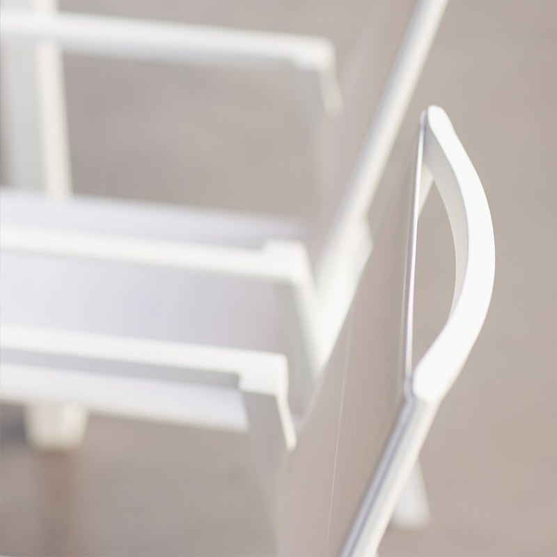 DIPHANO - Set of 2 -Selecta Dining Arm Chair - White with Sand Batyline® - 30% Off