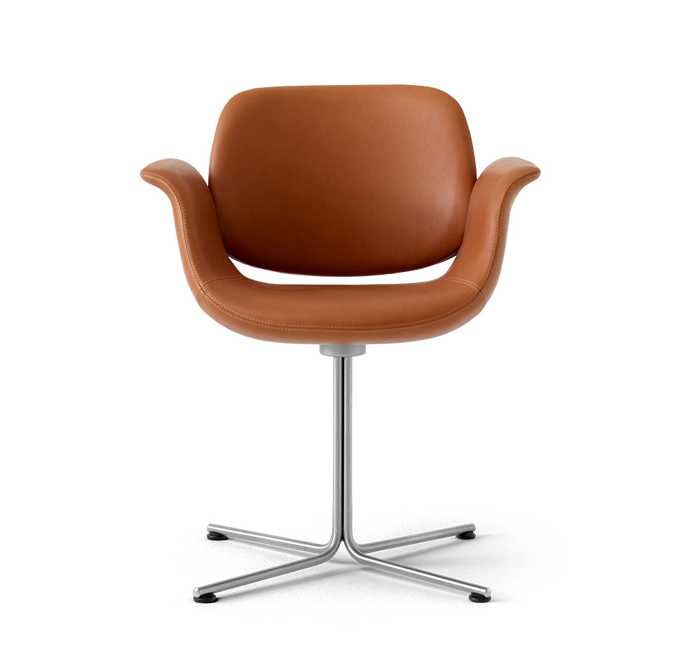 ERIK JORGENSEN - FREDERICIA Flamingo Swivel Chair - Omni Leather - Cognac - CLEARANCE Forty Percent Discount