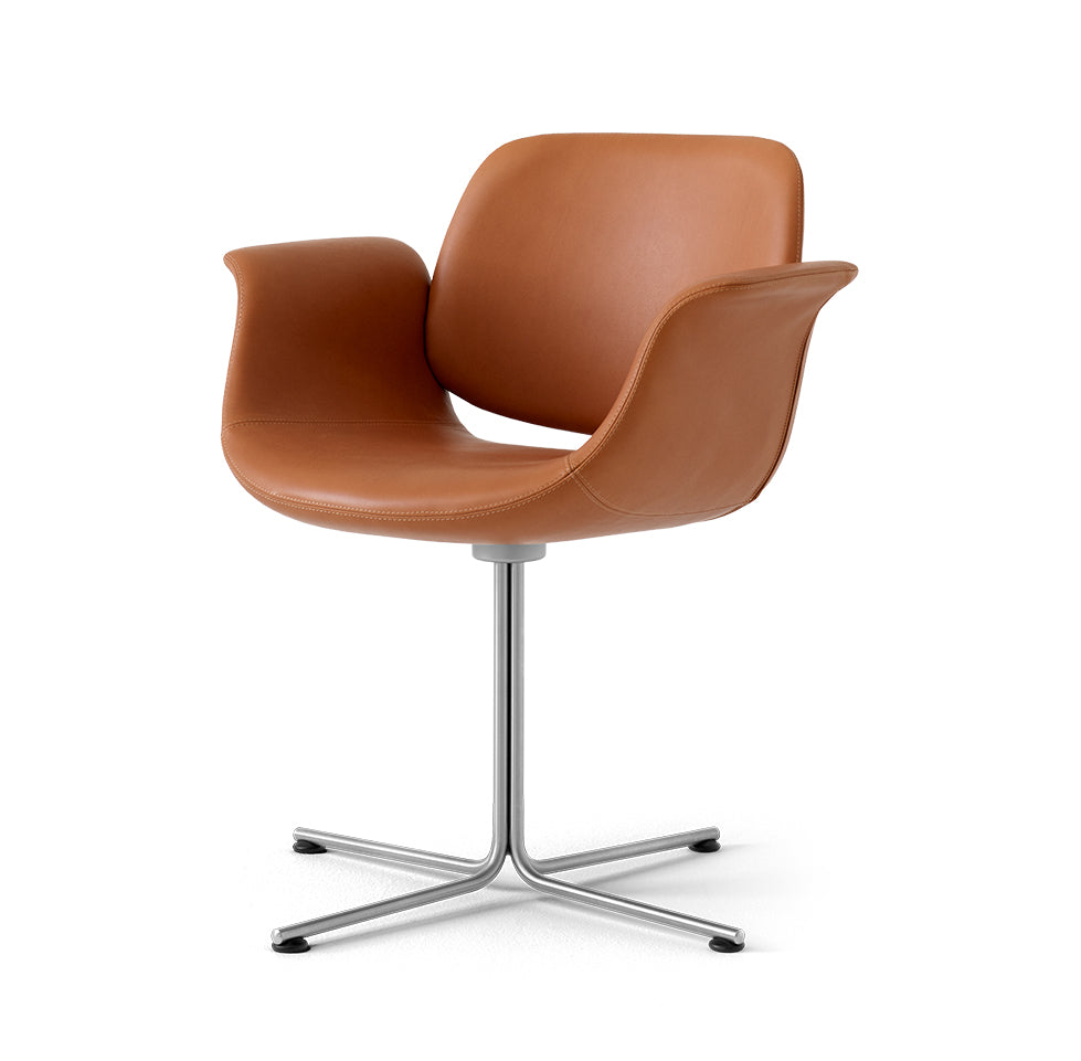 ERIK JORGENSEN - FREDERICIA Flamingo Swivel Chair - Omni Leather - Cognac - CLEARANCE Forty Percent Discount