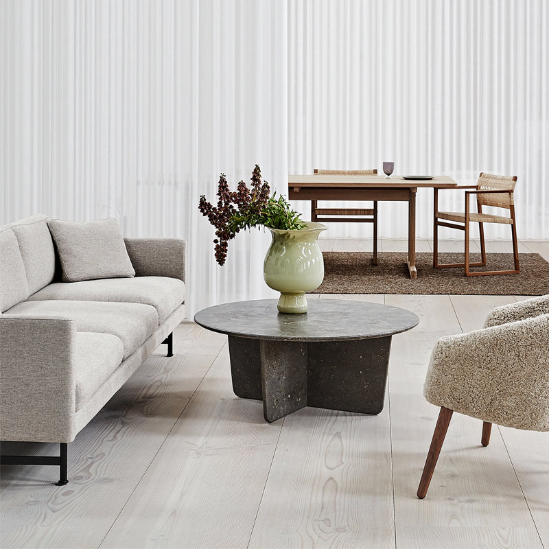 FREDERICIA - Calmo Sofa Three Seater - 250 x 90 CM - Ruskin "Quill"