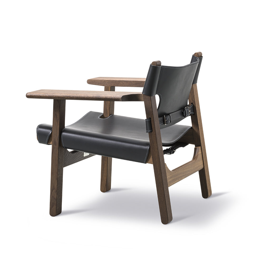 FREDERICIA The Spanish Chair - Smoke Oak Oiled with Black Leather Seat